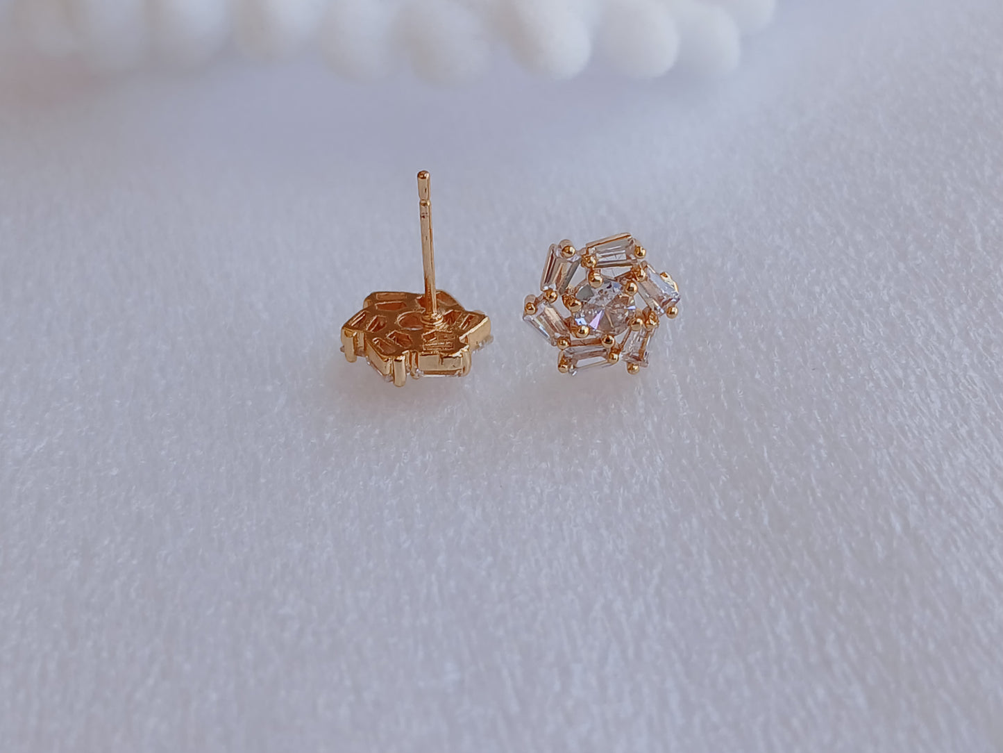 CZ Round Stud Earring