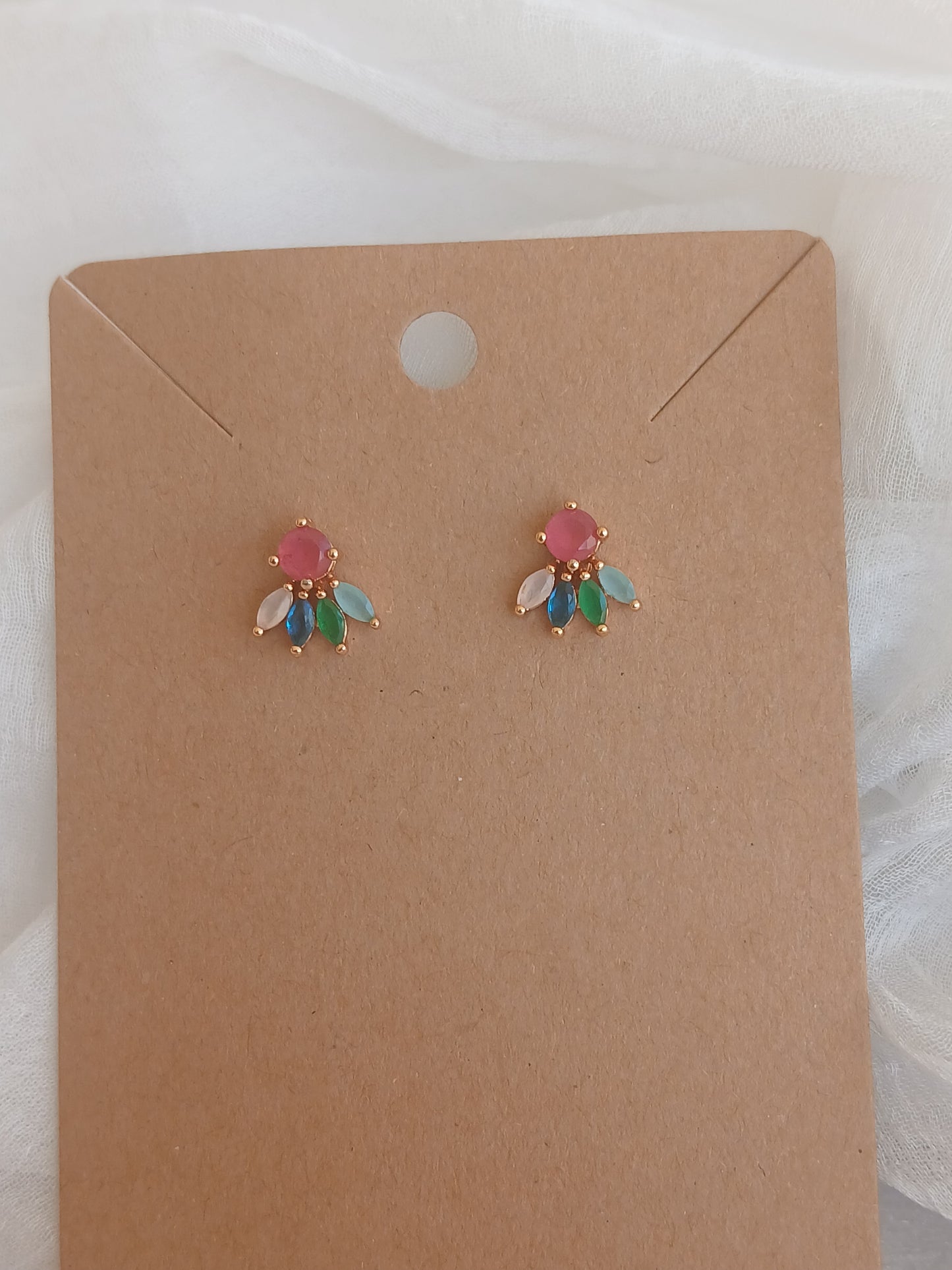 Colorful Stone Stud Earring