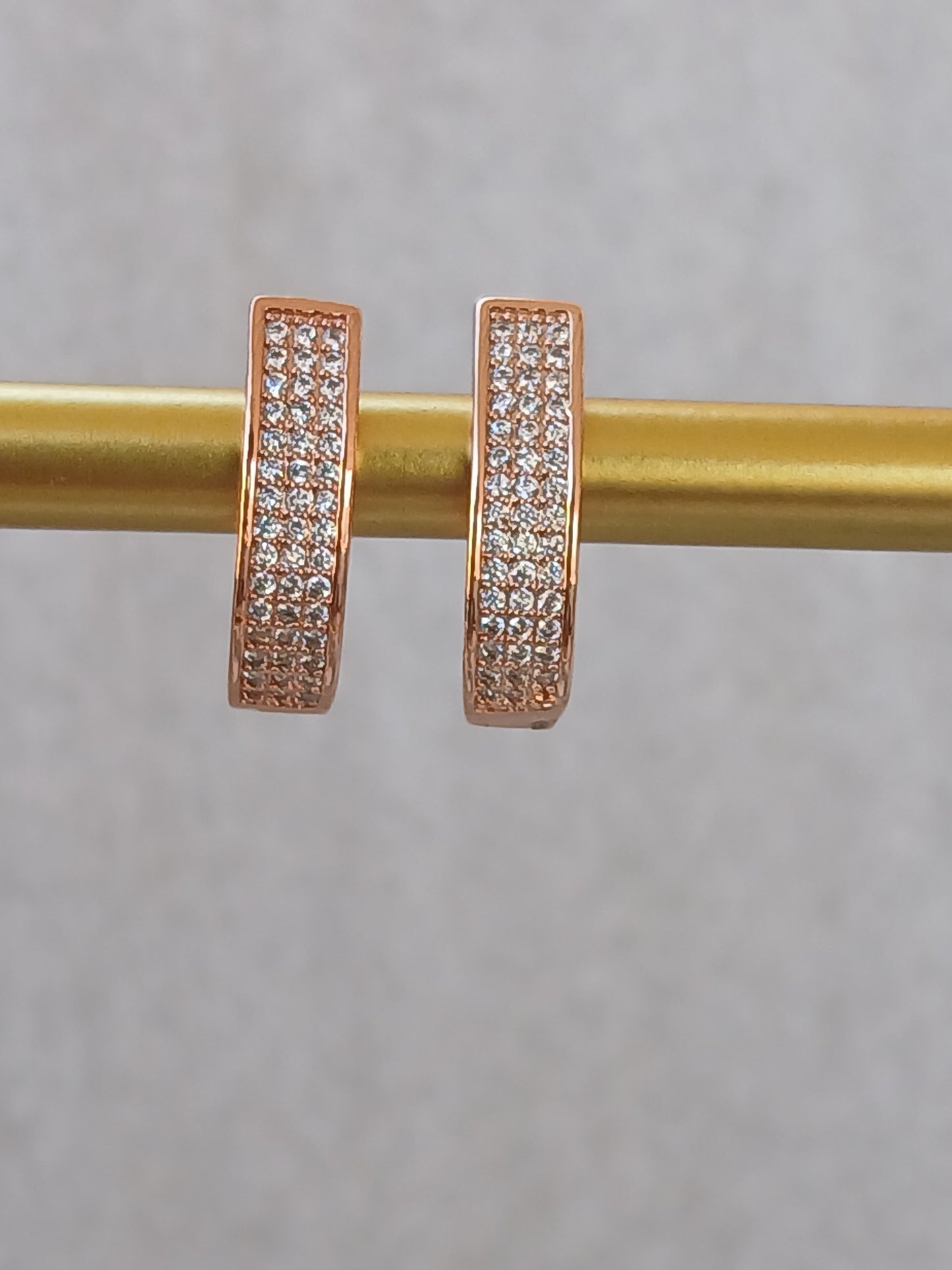 14K Gold Plated Over Stainless Steel Huggies Earrings