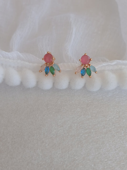 Colorful Stone Stud Earring