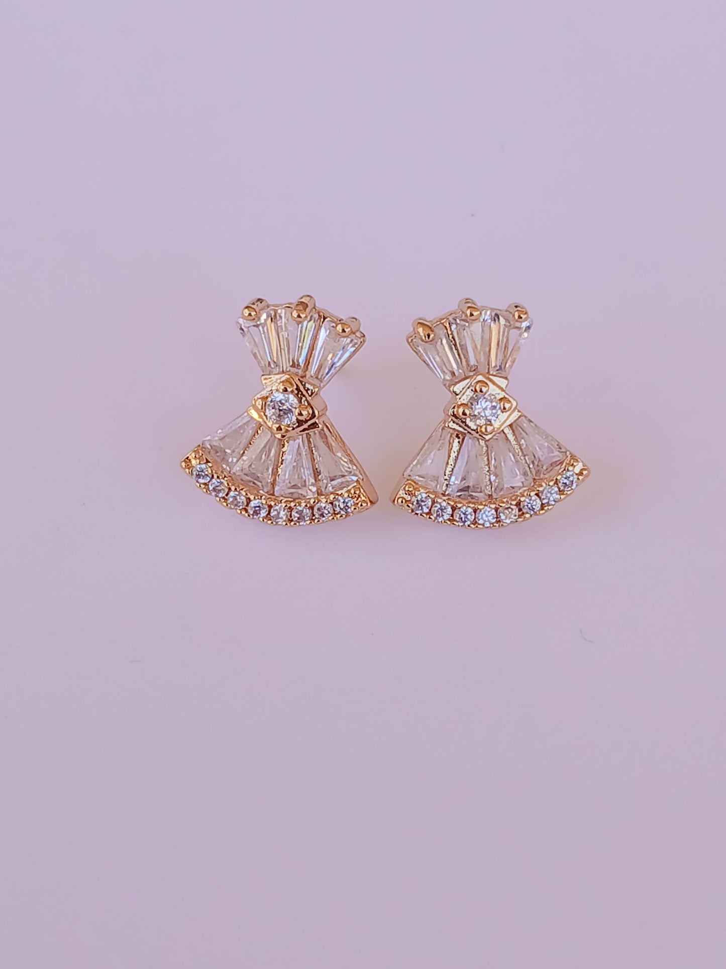 Double Fan Stud Earring