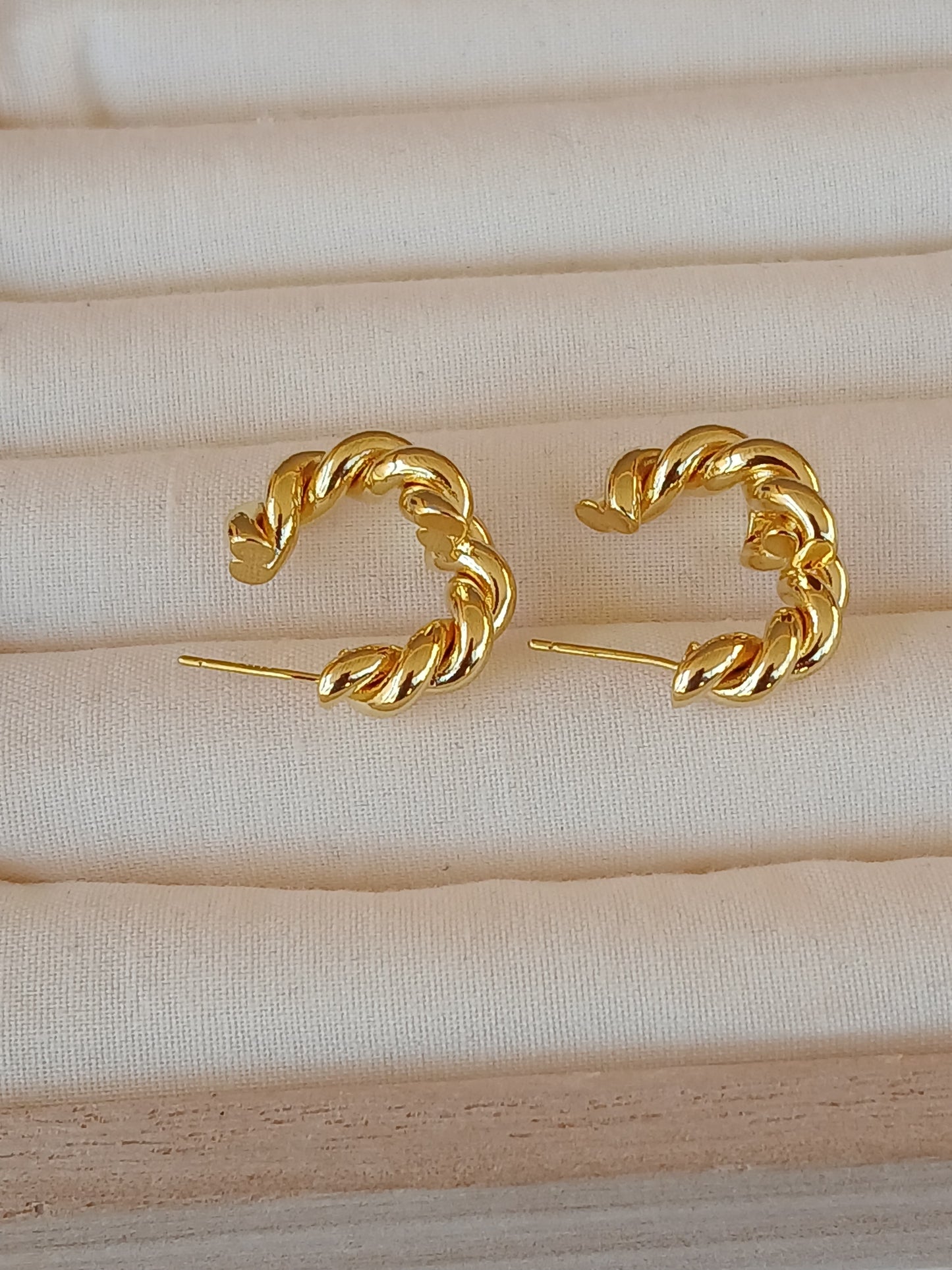 Twisted hoops earrings