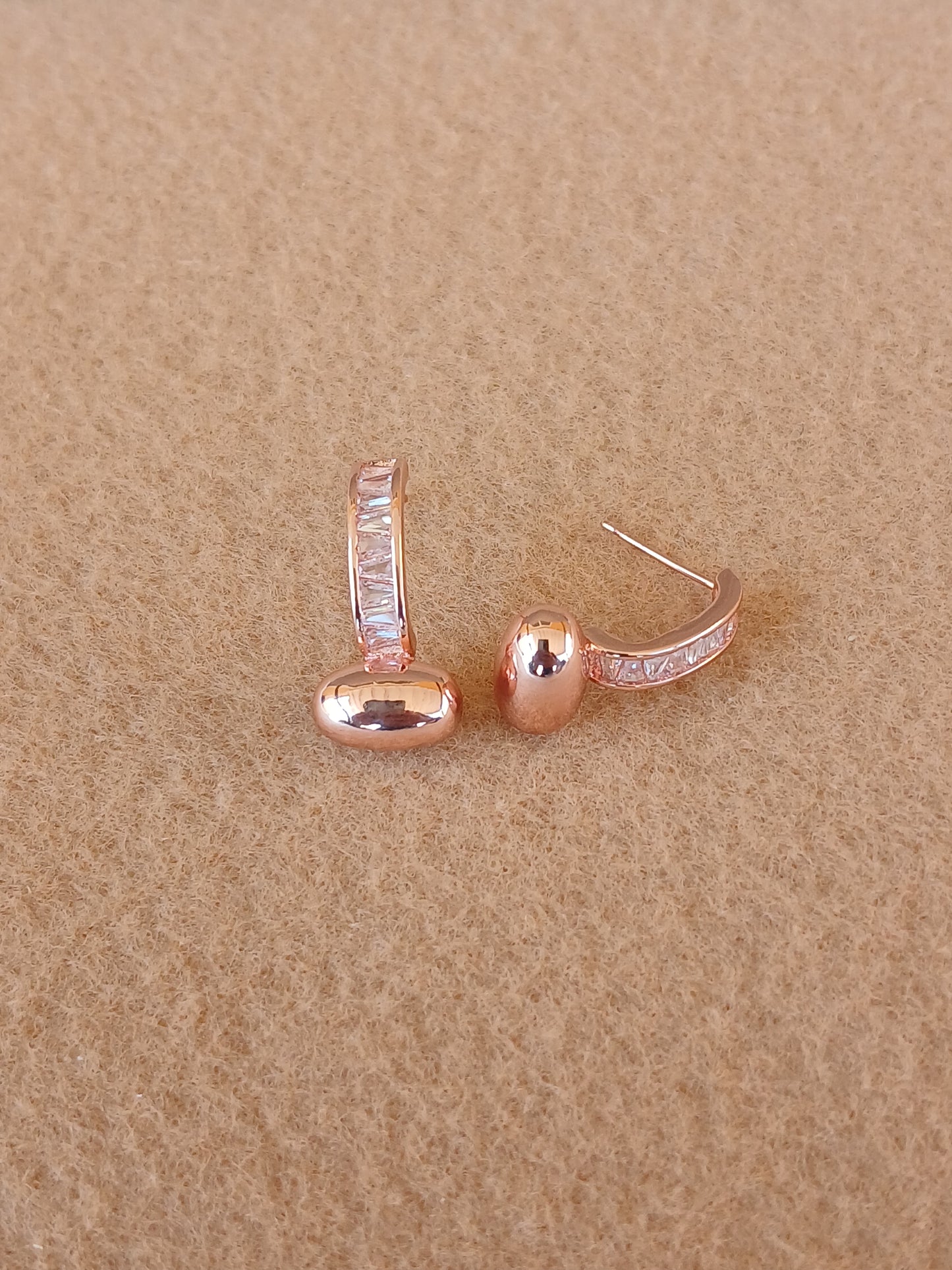 Bean Drop Stud Earring