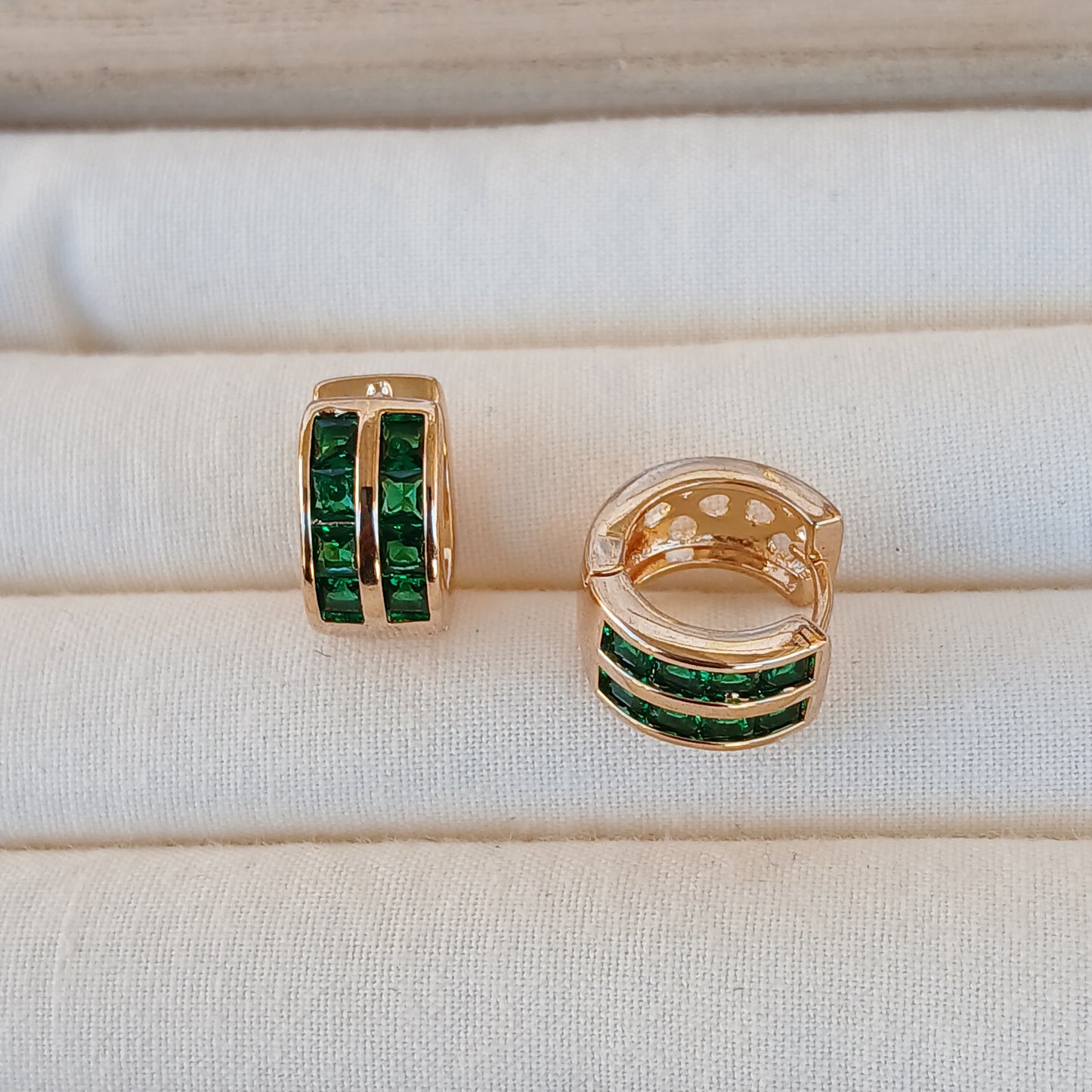 Emerald Huggie Earring