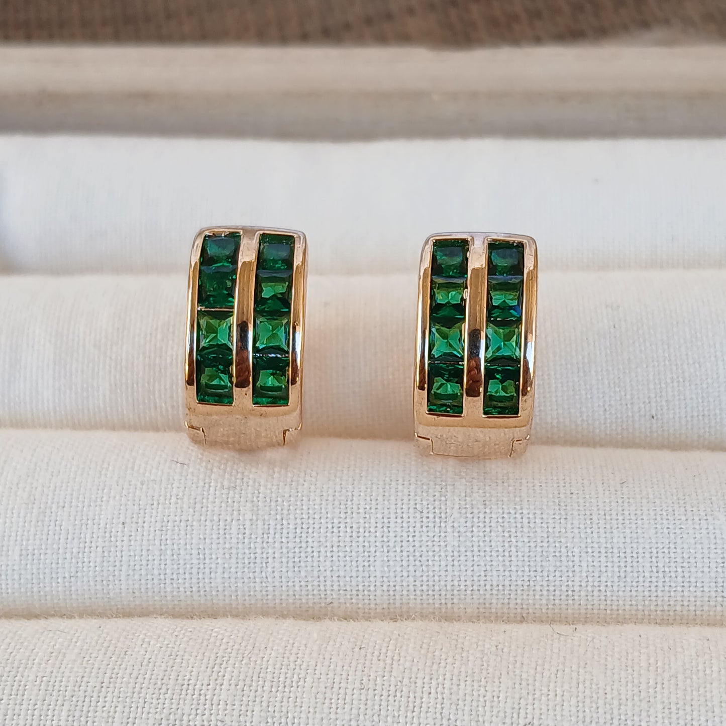 Emerald Huggie Earring