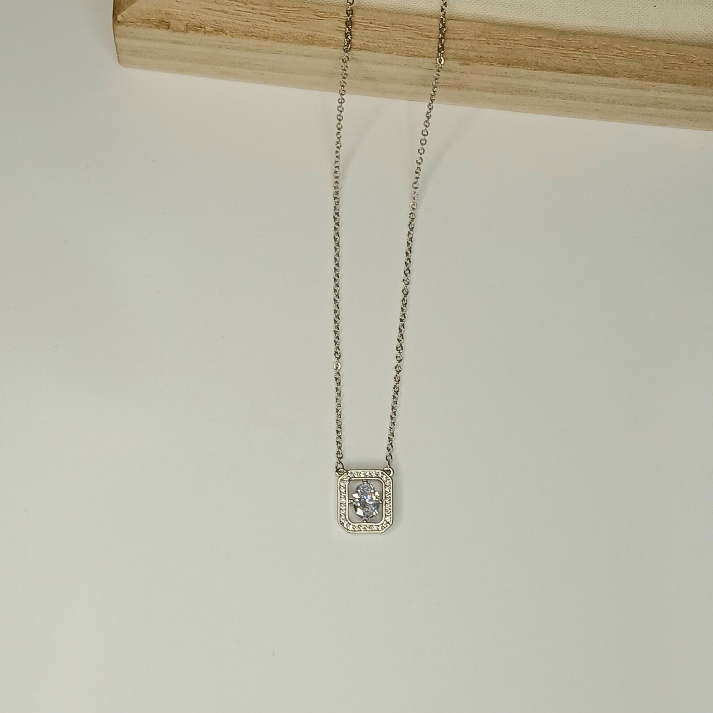 CZ Solitaire Pendant | Silver