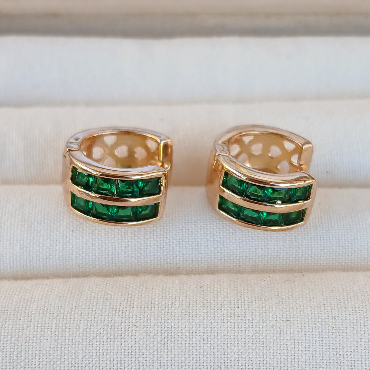 Emerald Huggie Earring