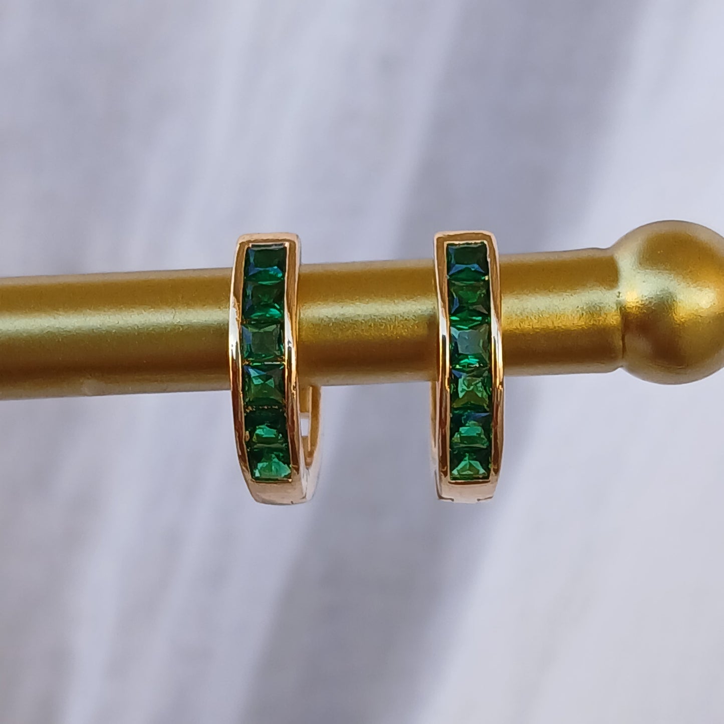 Emerald Huggie Earring