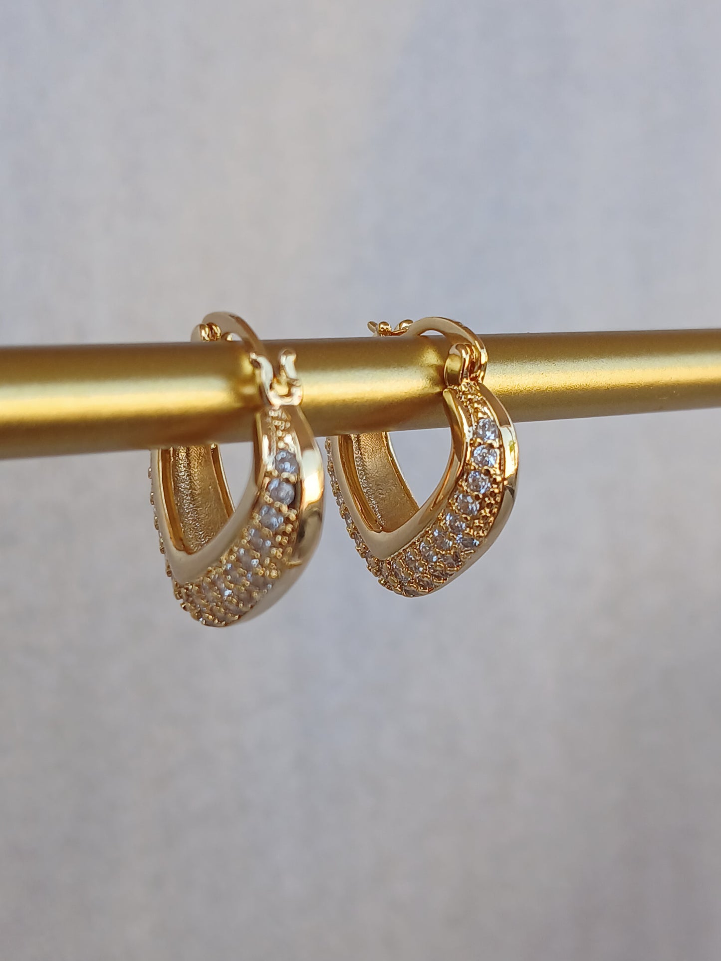 Zirconia Hoop Earring