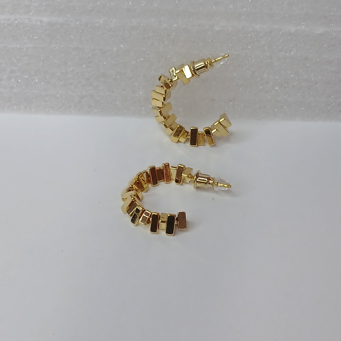 Small Tringle Cut Hoop Earring